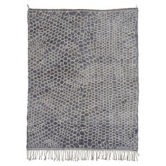 Alfombra Bereber Marroquí Norteafricana Diseño Leopardo Guepardo Calidad Suave Gris Beige