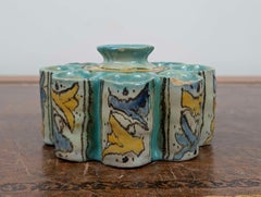 North African Tin-Glazed Pottery Illuminator's Inkwell, Safi, Moroccan
