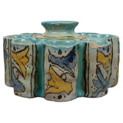 North African Tin-Glazed Pottery Illuminator's Inkwell, Safi, Moroccan