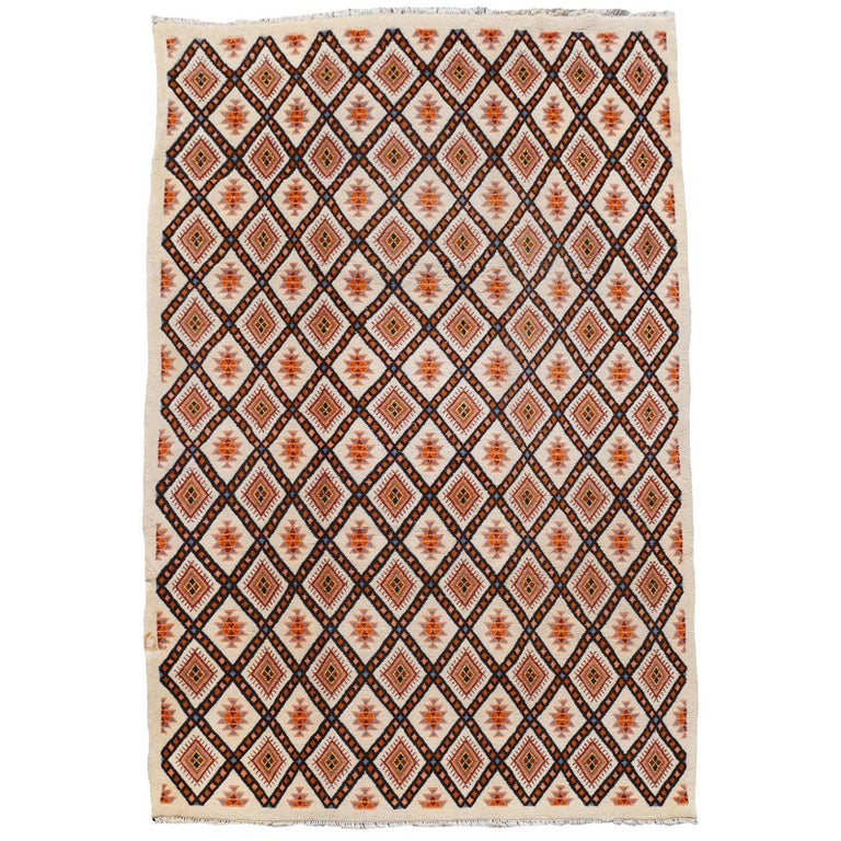 North African Tribal Berber Rug with Diamond Design at 1stDibs | berber ...
