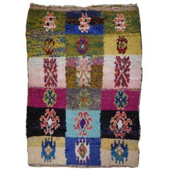 Nordafrikanischer Khozema-Teppich, Stammeskunst, modernes marokkanisches Design