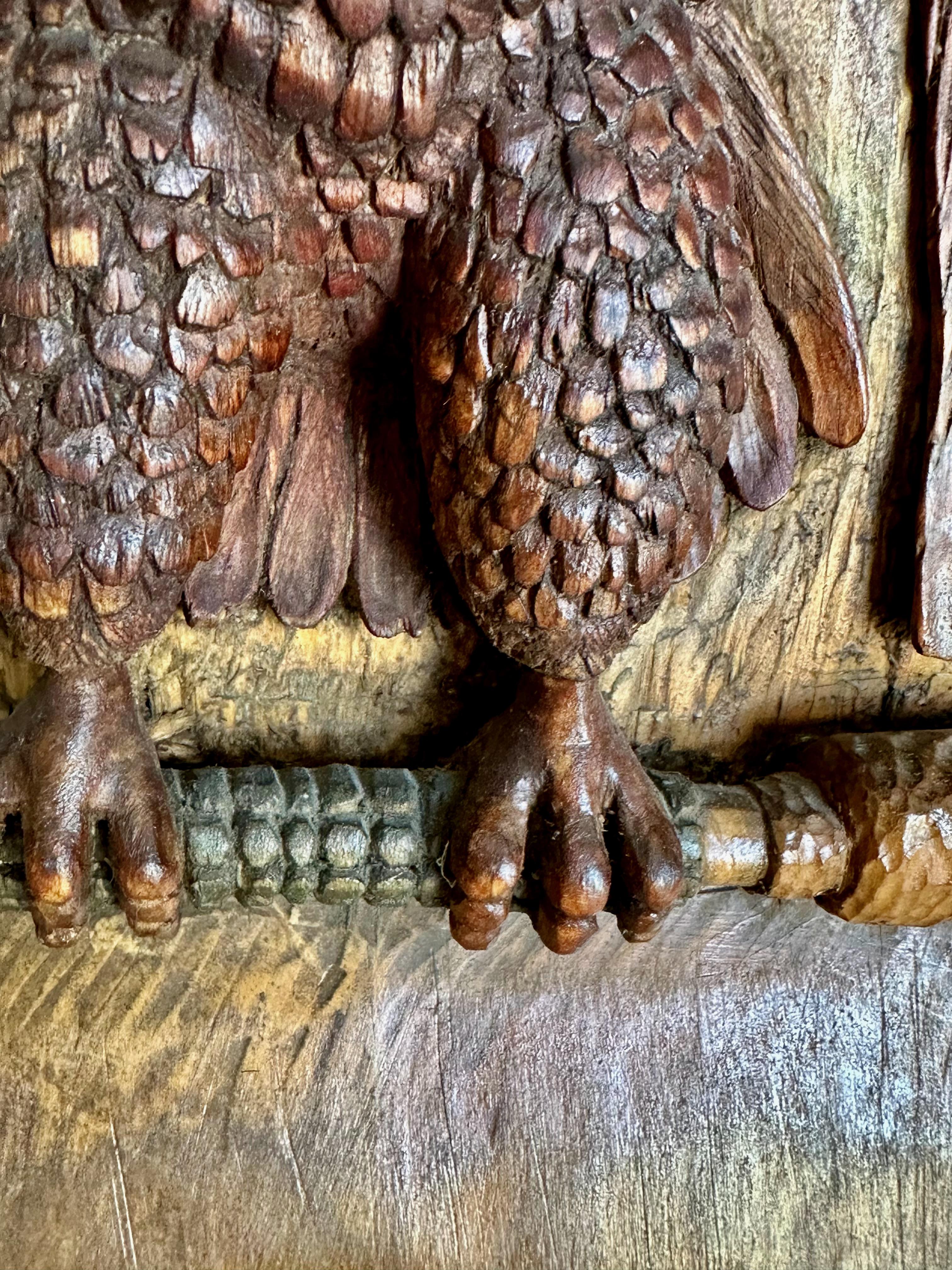 Águila india norteamericana Tallada en madera Águila de Wilfred Swampy en venta 1