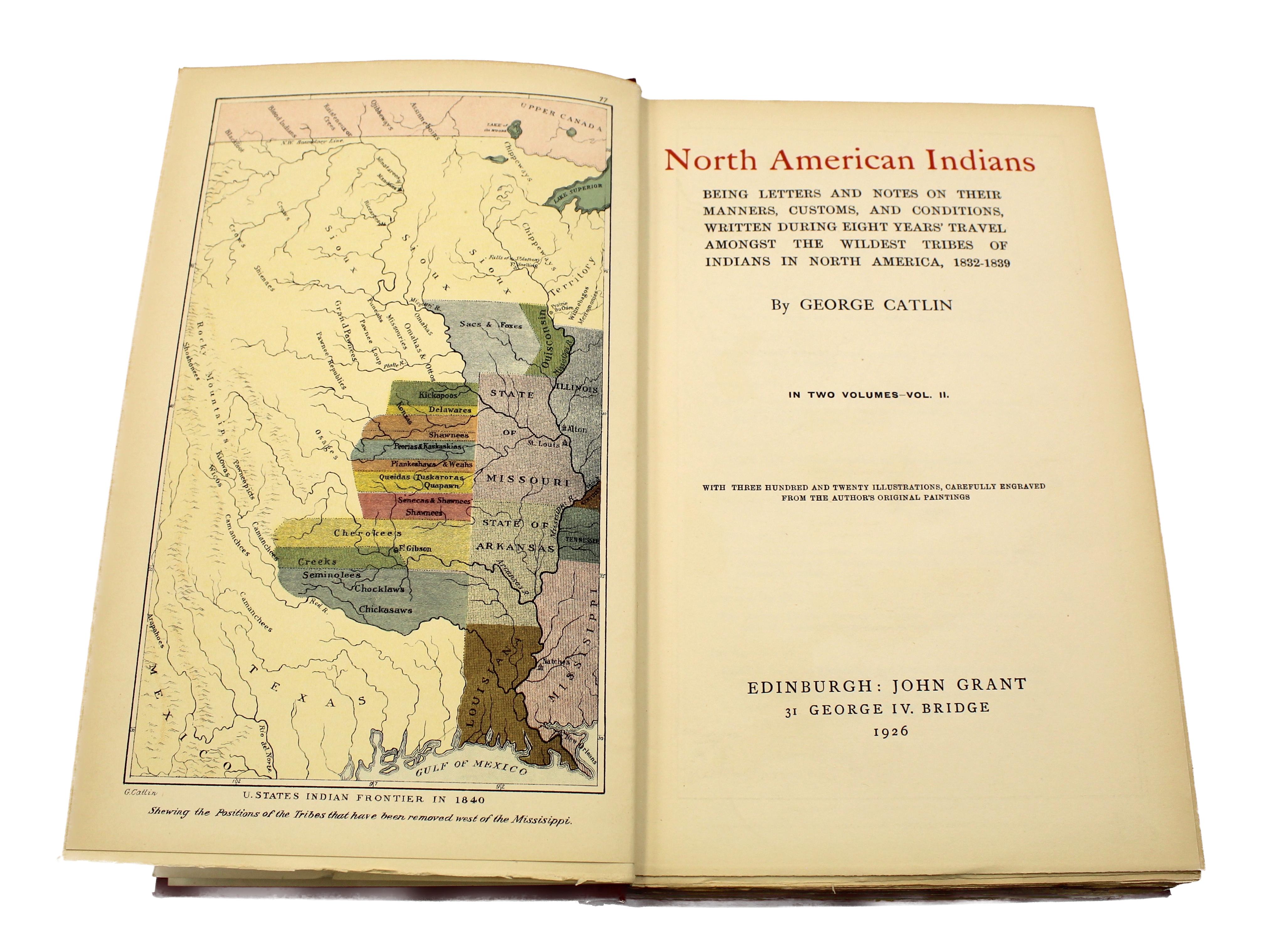 Les Indes nord-américaines de George Catlin, deux volumes, première édition par subvention, 1926 en vente 3