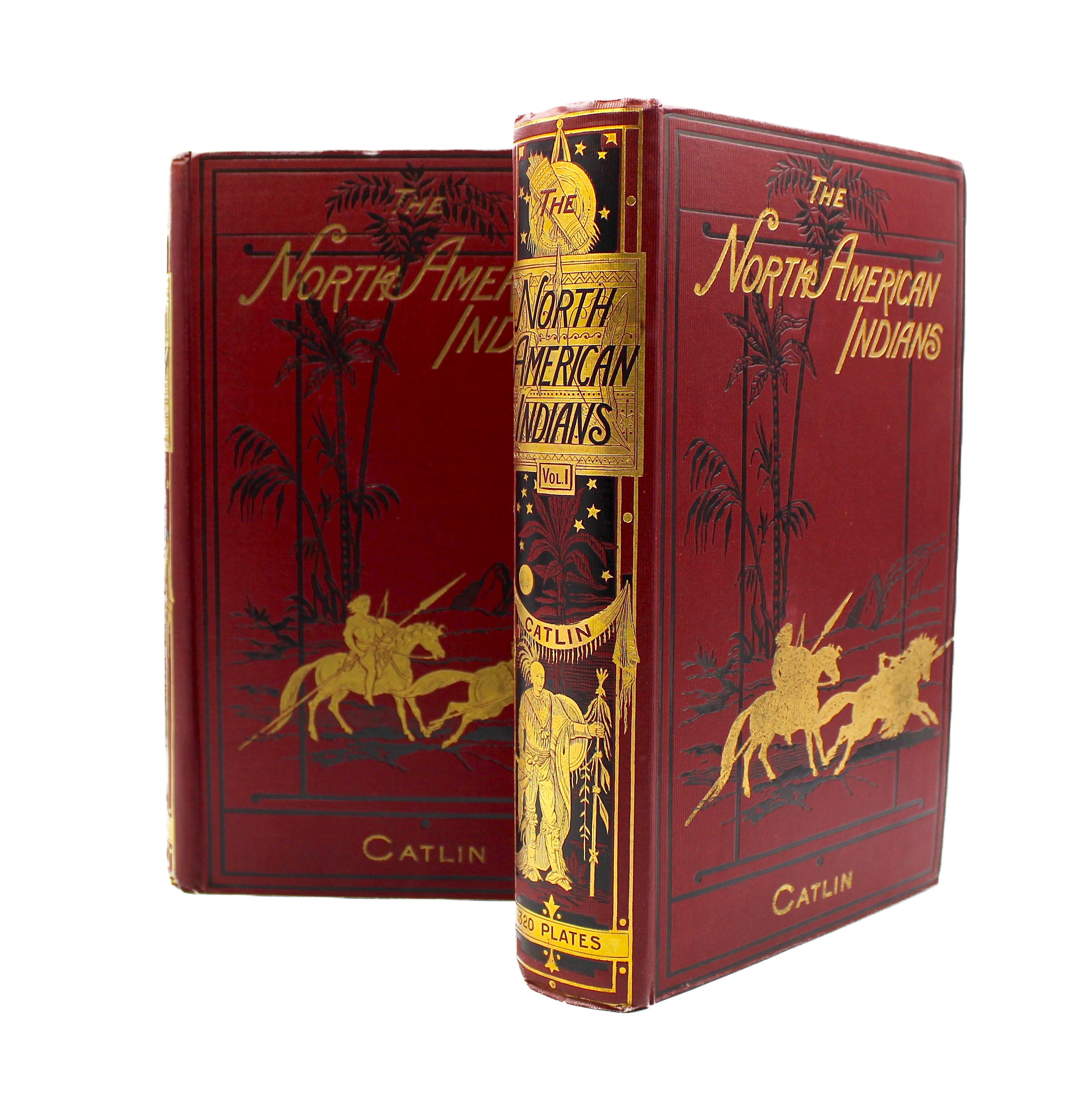 Début du 20ème siècle Les Indes nord-américaines de George Catlin, deux volumes, première édition par subvention, 1926 en vente