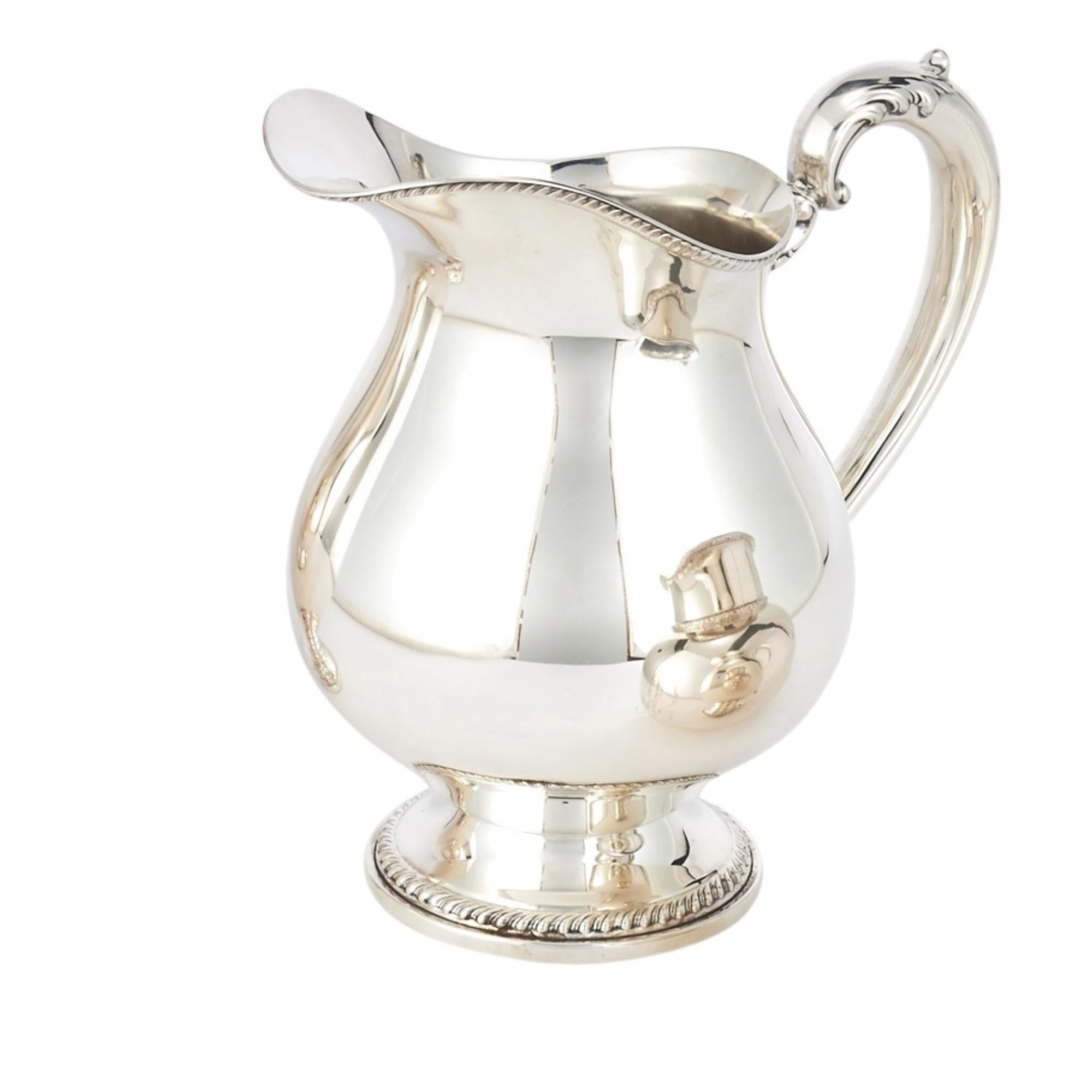 American Classical North American Sterling Silver Tableware Serveware Pitcher For Sale