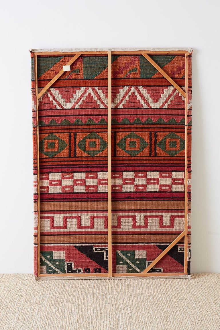 Curated visual reference: North American Woven Geometric Textile Mounted Panel For Sale At Photo Inspiration