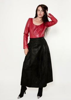 North Beach Pink Leather Bodysuit