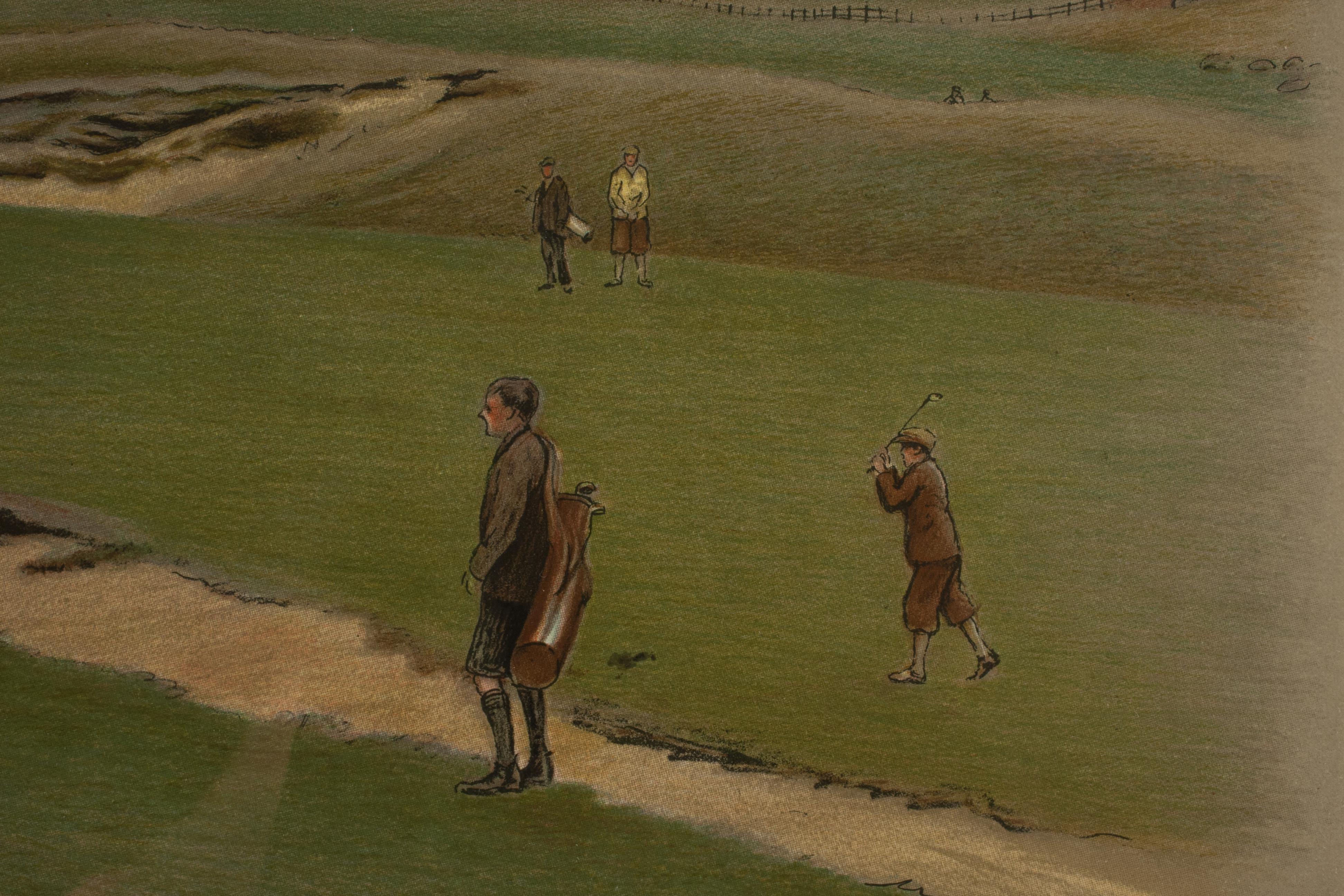 North Berwick Golf Litografía de Cecil Aldin en venta 2