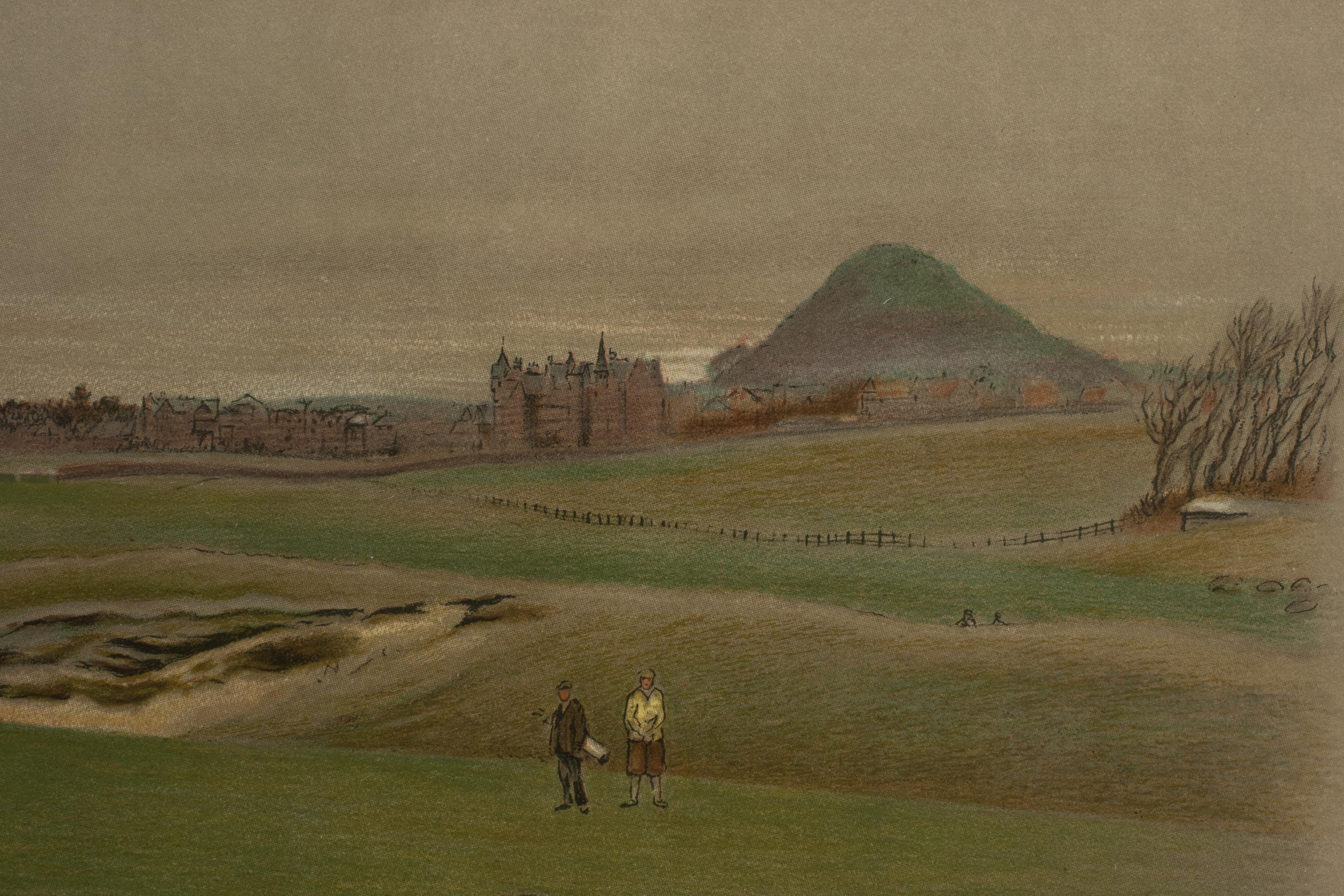 North Berwick Golf Litografía de Cecil Aldin en venta 3