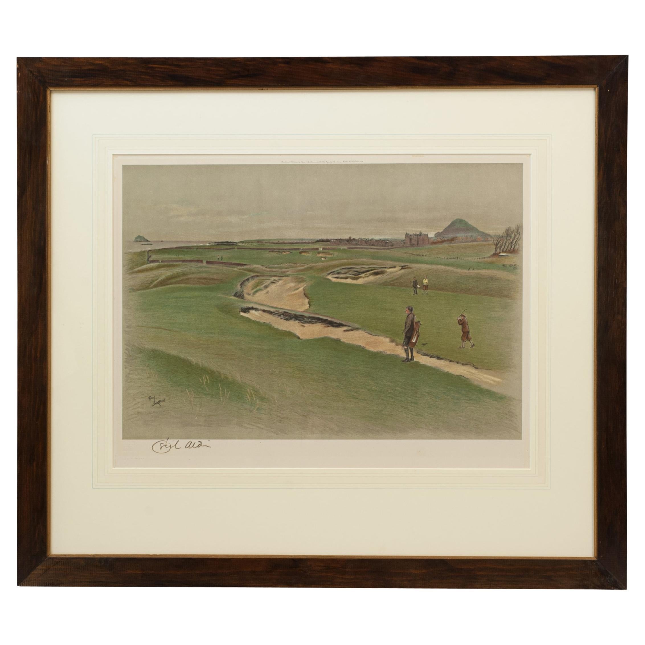 North Berwick Golf Lithograph By Cecil Aldin