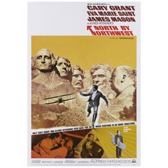 Affiche originale du film « North by Northwest » (L'Ouest du Nord-Ouest)