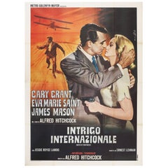 North by Northwest R1966 Italian Quattro Fogli Film Poster