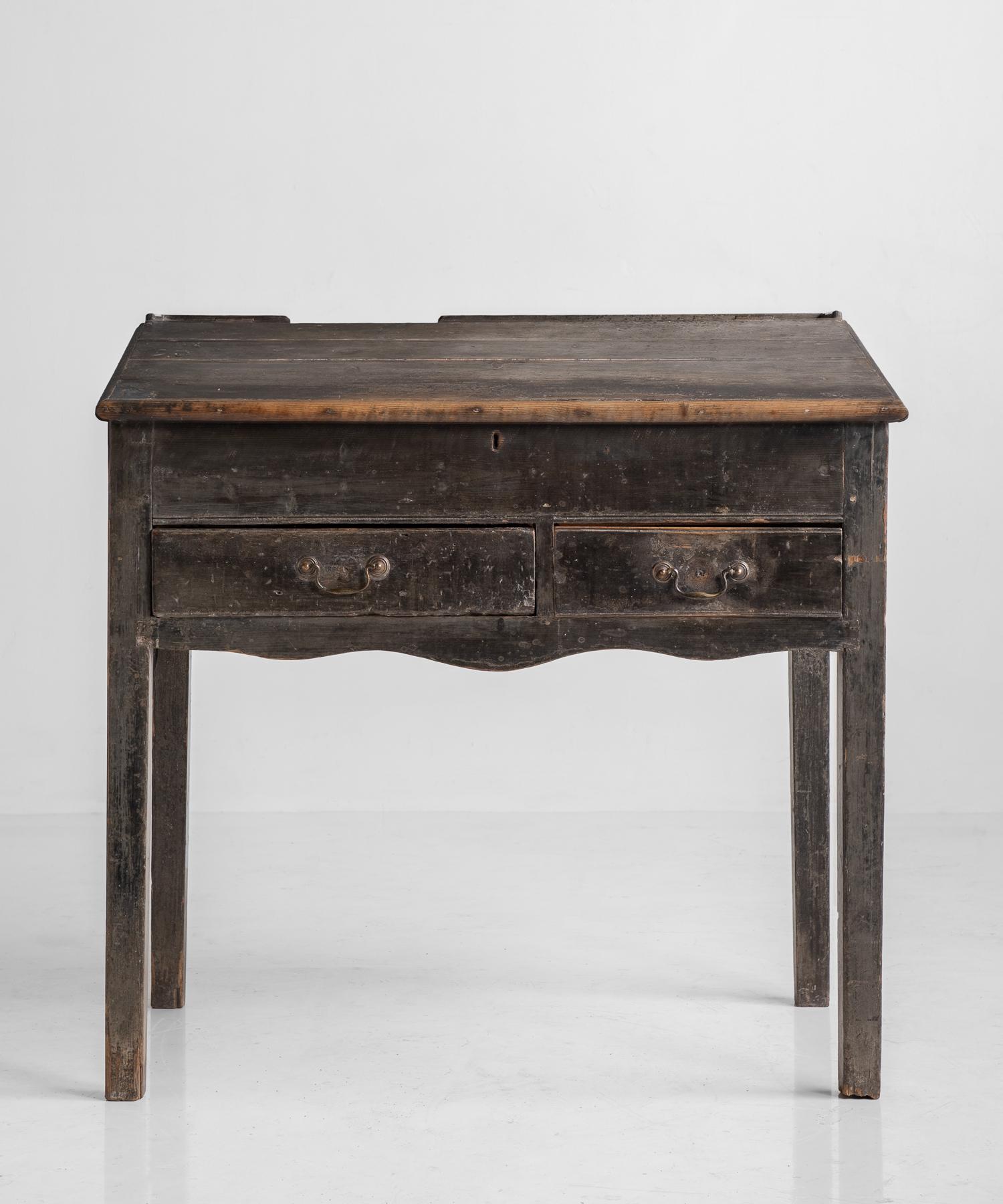 English North County Pine Illustrators Desk, England, circa 1880