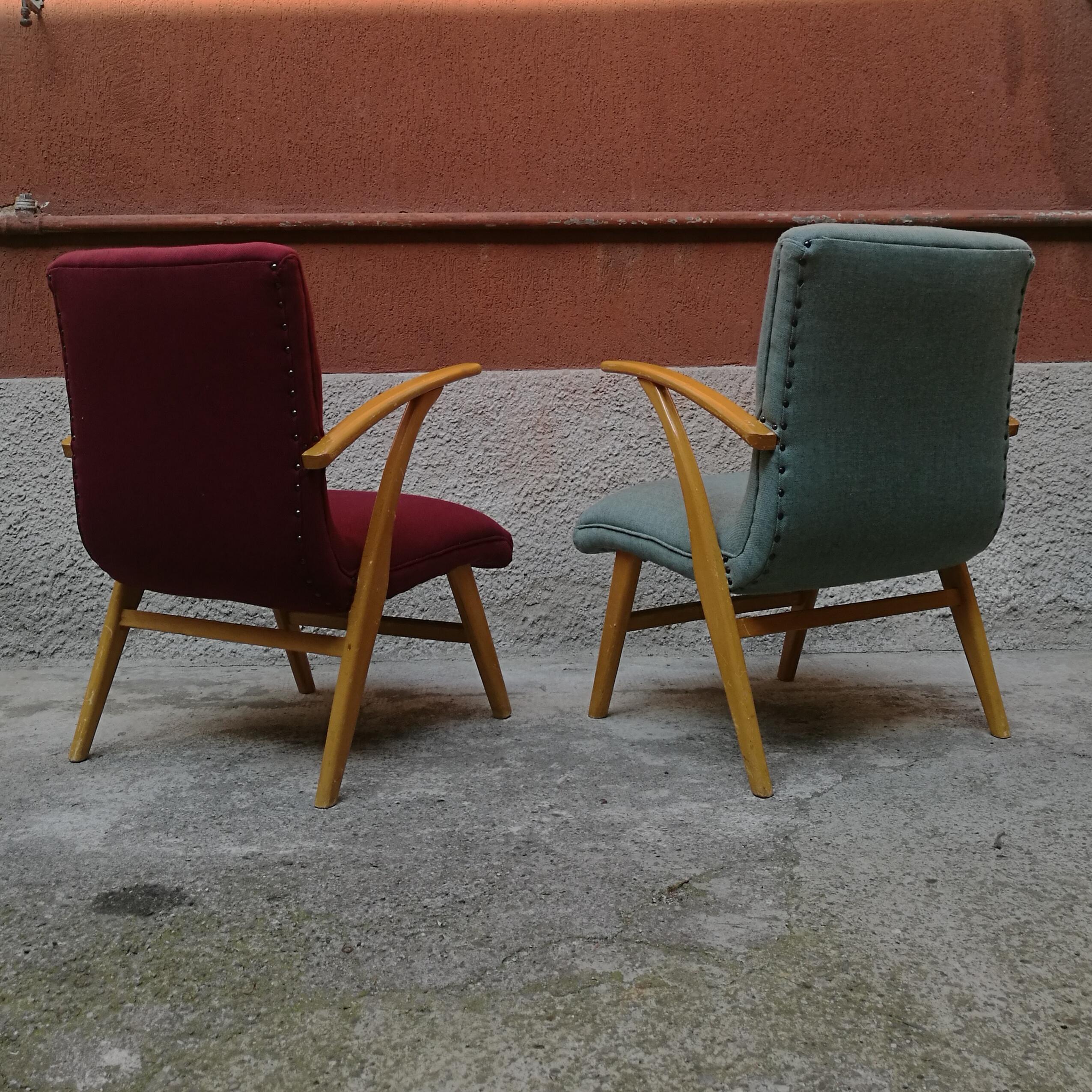 Mid-Century Modern North European Armchairs in Solid Beechwood, from 1960s