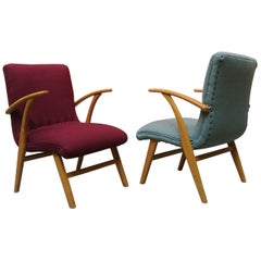 North European Armchairs in Solid Beechwood, from 1960s