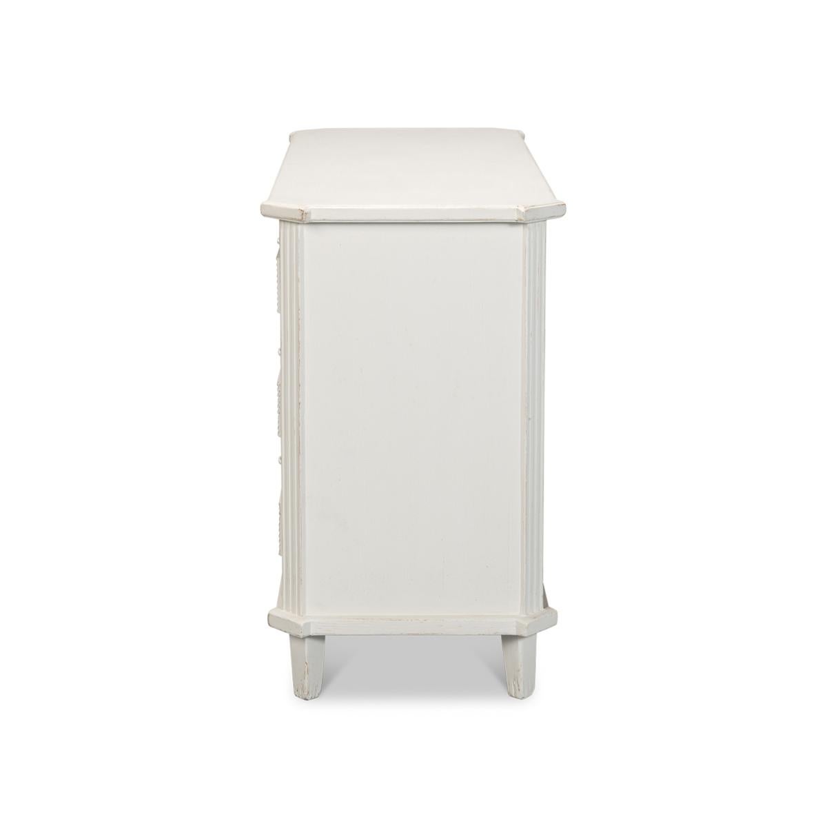 Wood North European Painted Commode For Sale