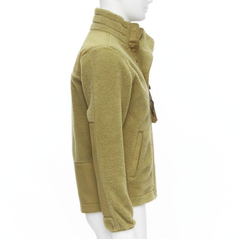 NORTH FACE marrone, in pile, con tasche a soffietto e zip asimmetrica XS S In condizioni ottime in vendita a Hong Kong, NT