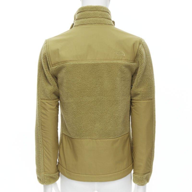 Uomo NORTH FACE marrone, in pile, con tasche a soffietto e zip asimmetrica XS S in vendita