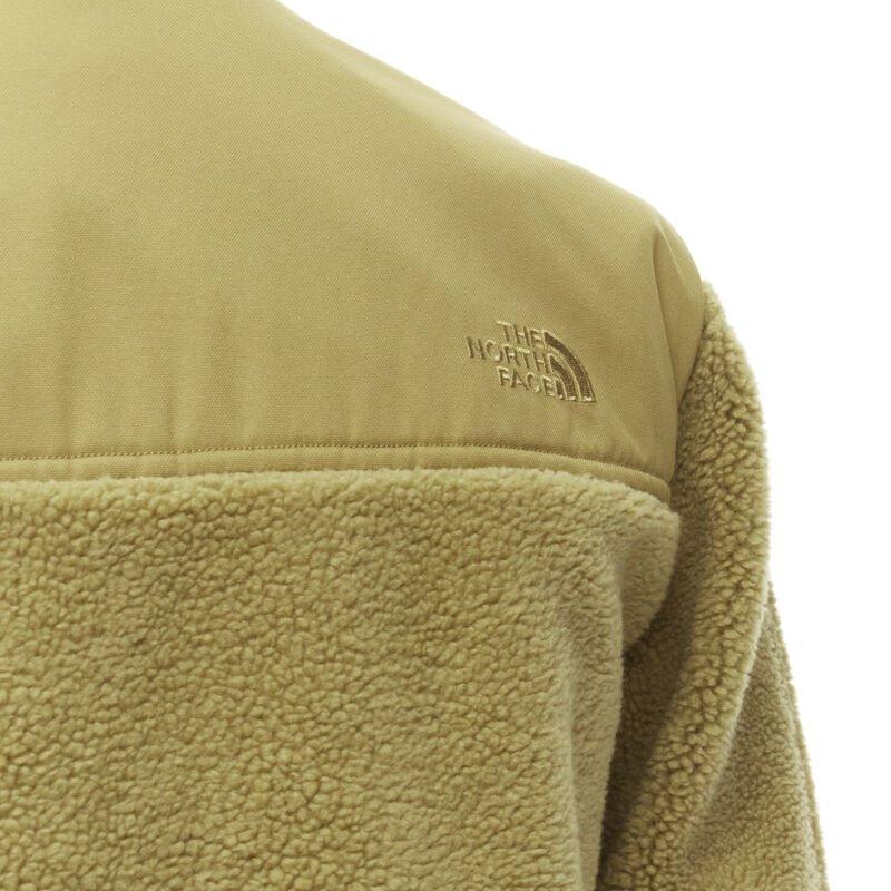 NORTH FACE marrone, in pile, con tasche a soffietto e zip asimmetrica XS S in vendita 4
