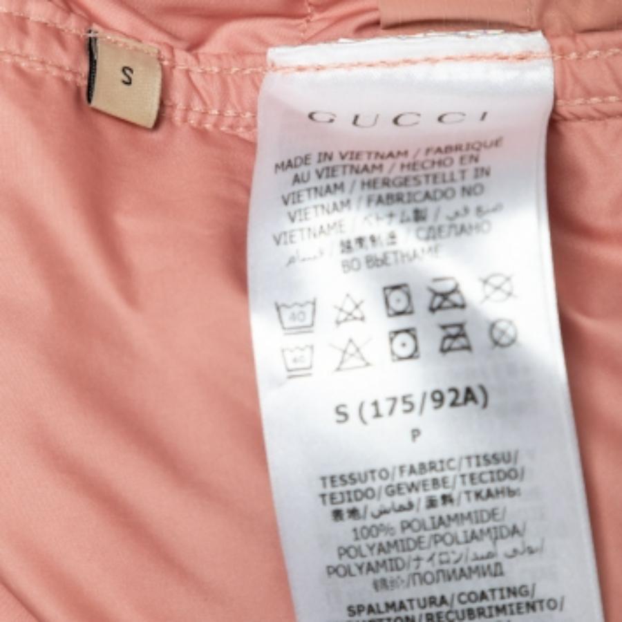 North Face X Gucci Hellrosa Daunenjacke S im Angebot 3