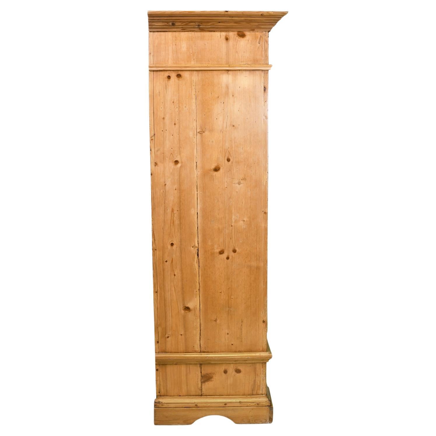 pine armoire antique