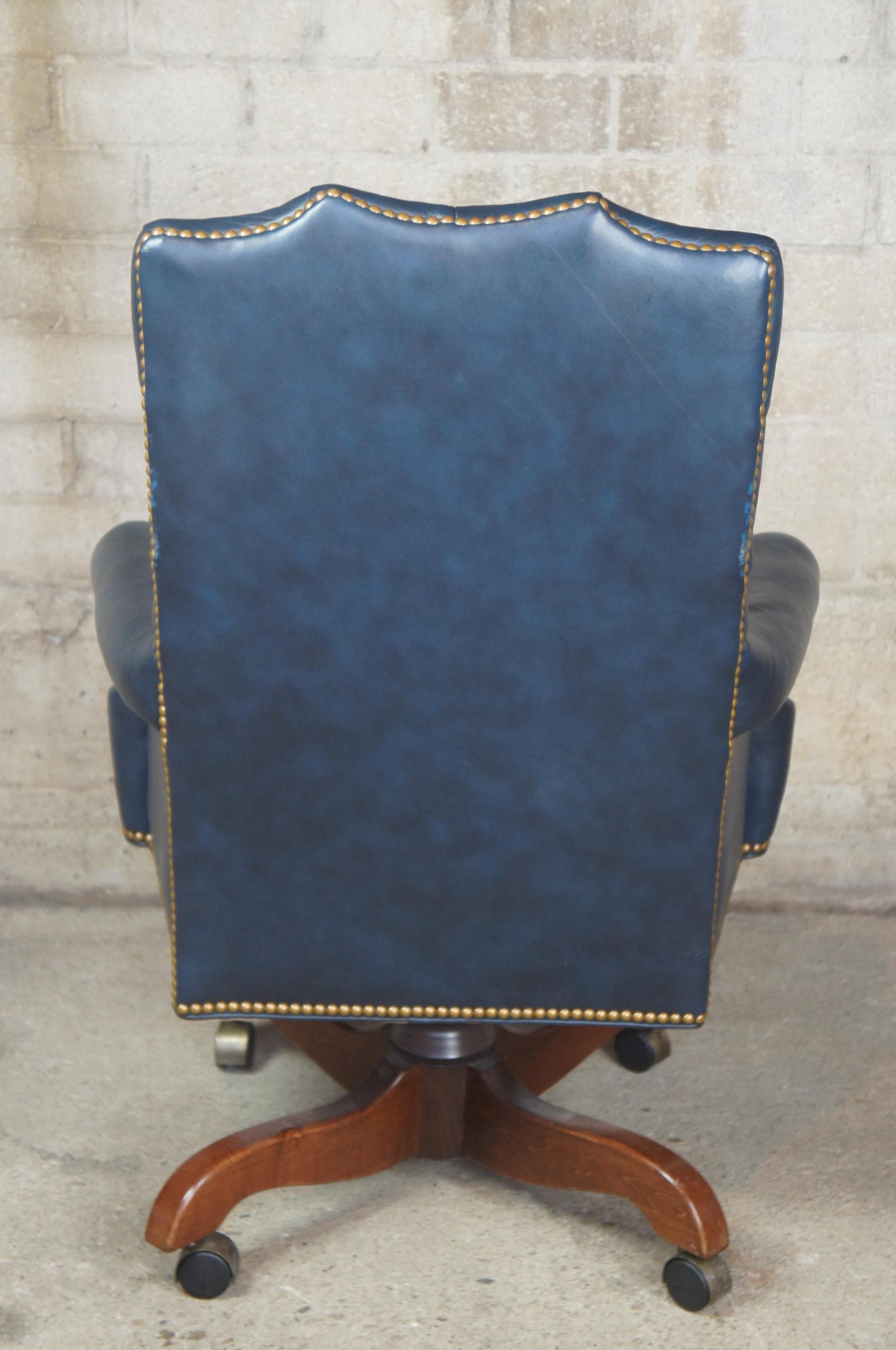 blue leather executive chair