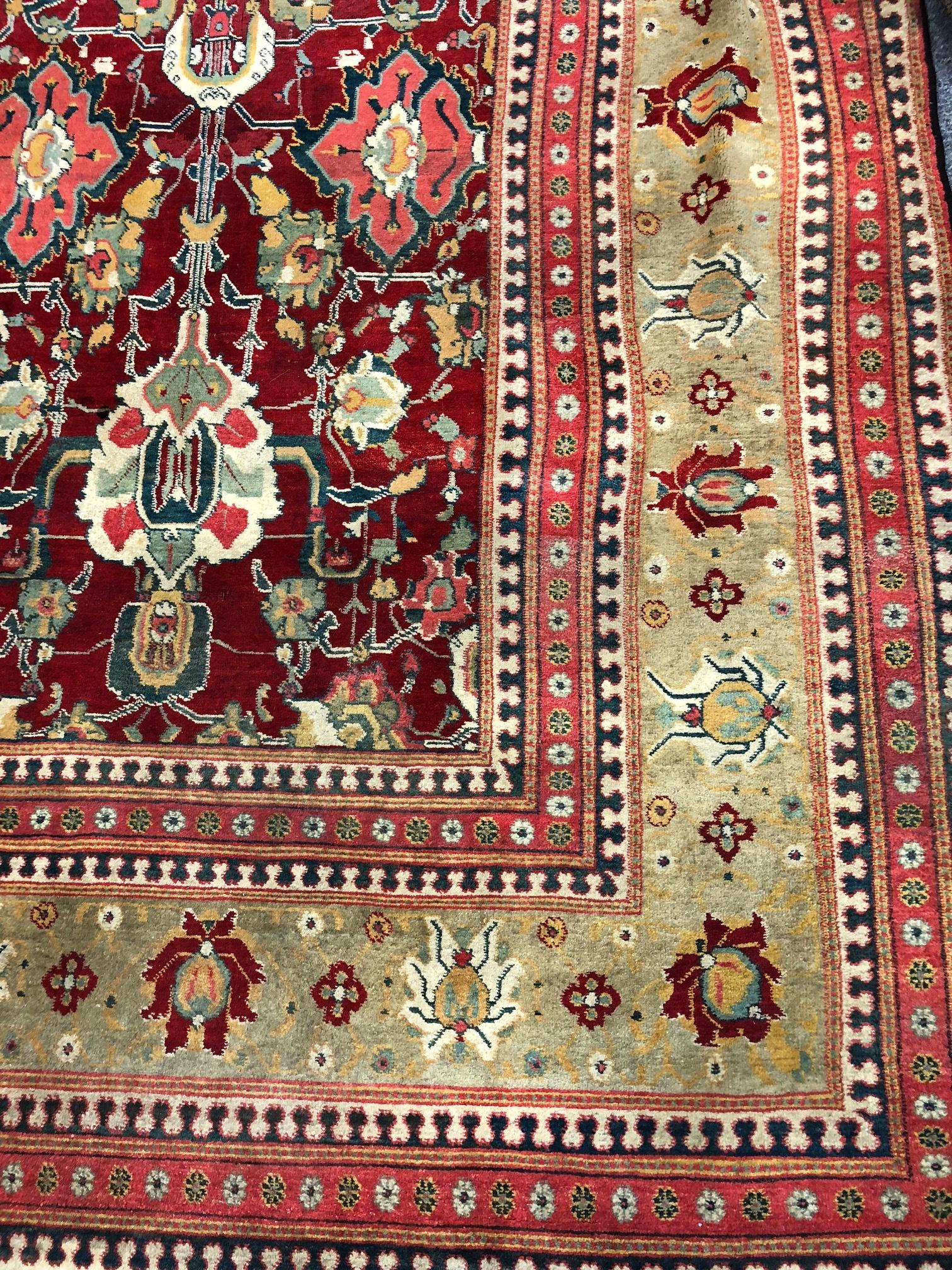 Antiker Agra-Teppich aus Nordindien, um 1850 (Indisch) im Angebot