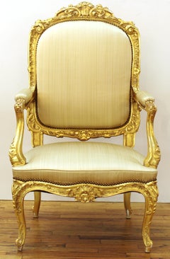 North Italian Baroque Giltwood Fauteuils