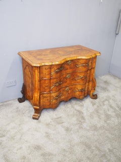 North Italian Walnut Serpentine Commode