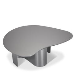 North Light Gray Curved Coffee Table