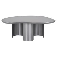 North Light Gray Curved Coffee Table