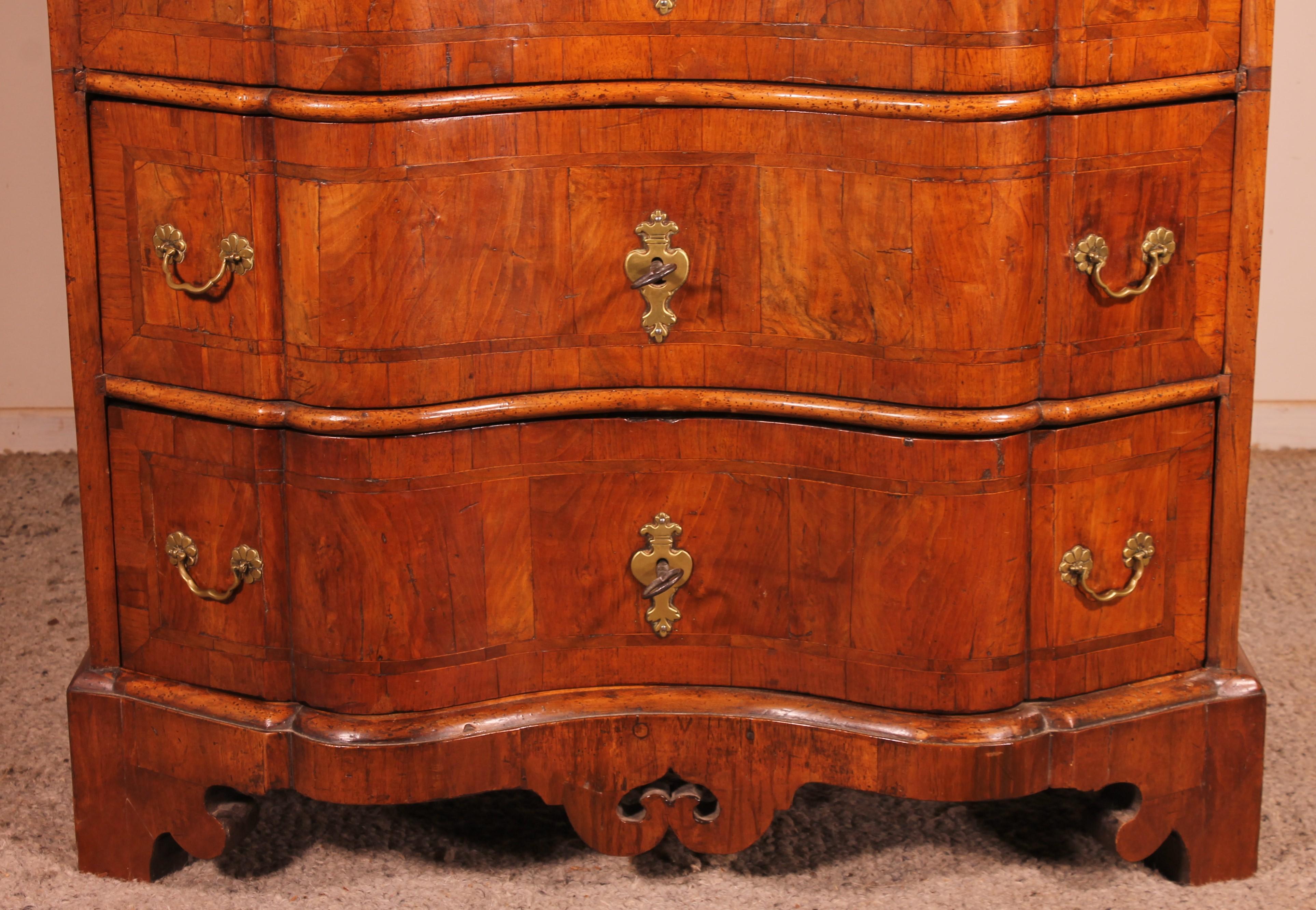 Louis XIV North of Italy Walnut Commode, 18th Century For Sale