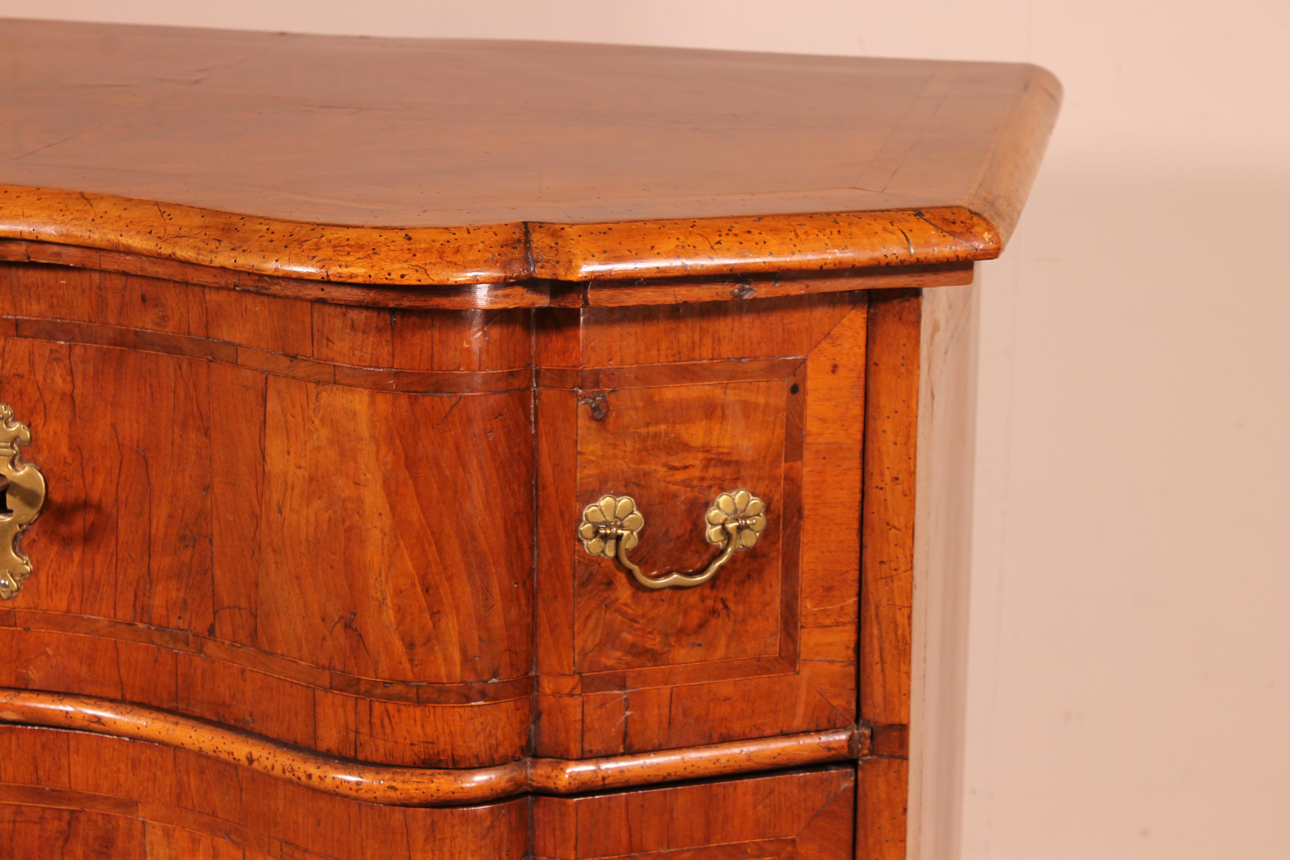 Italian North of Italy Walnut Commode, 18th Century For Sale