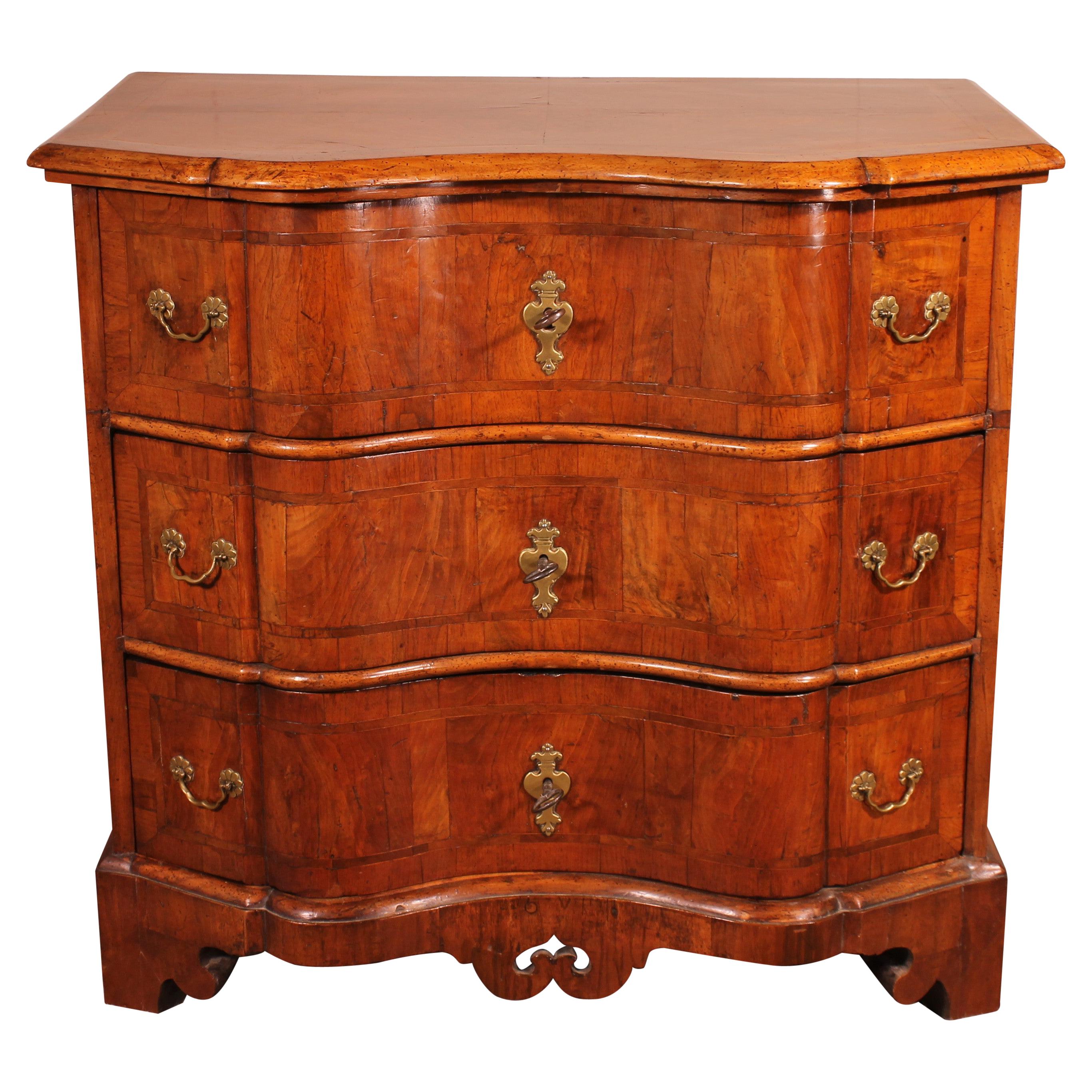 North of Italy Walnut Commode, 18th Century For Sale