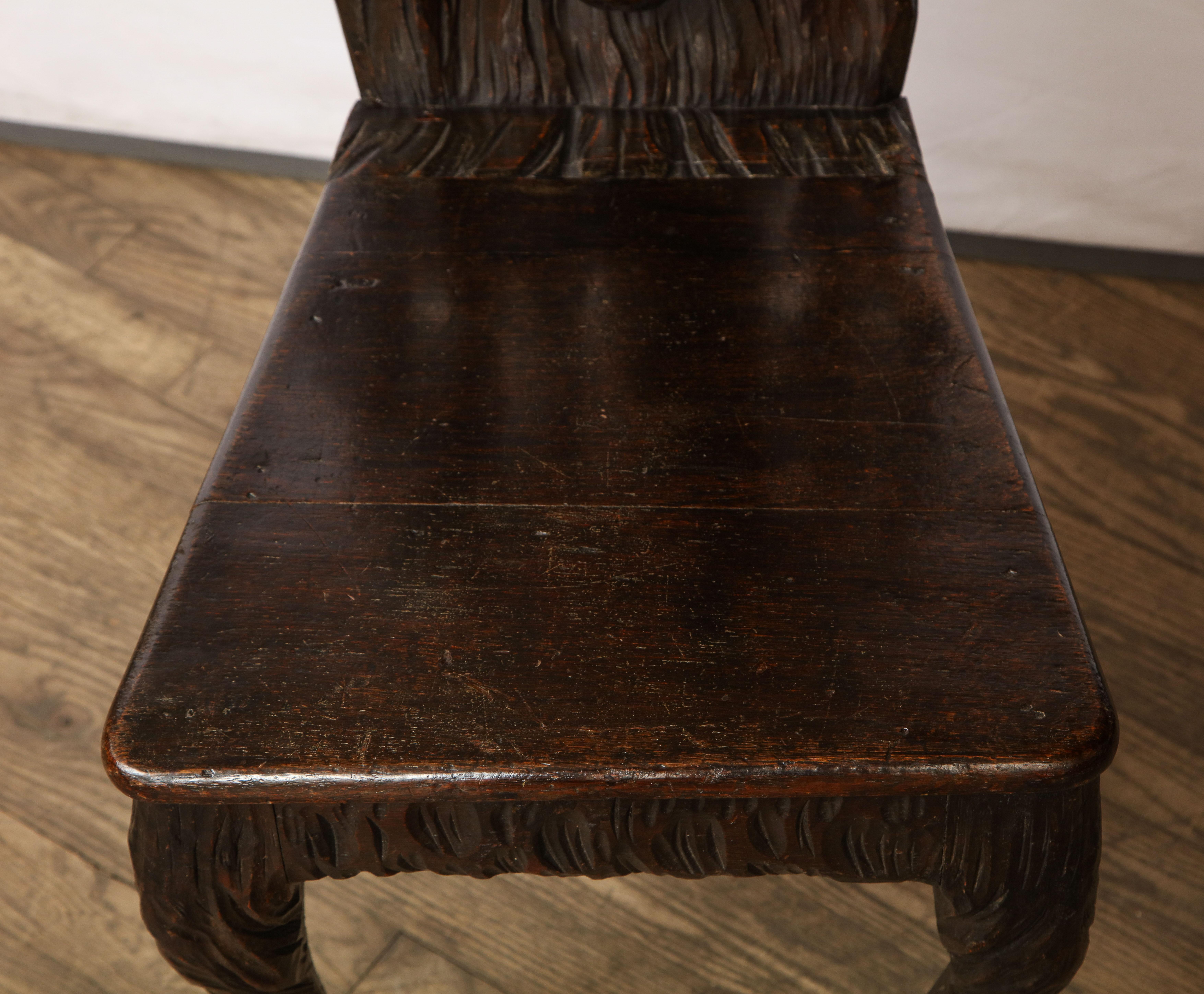 Legno Sedia capra intagliata in vendita