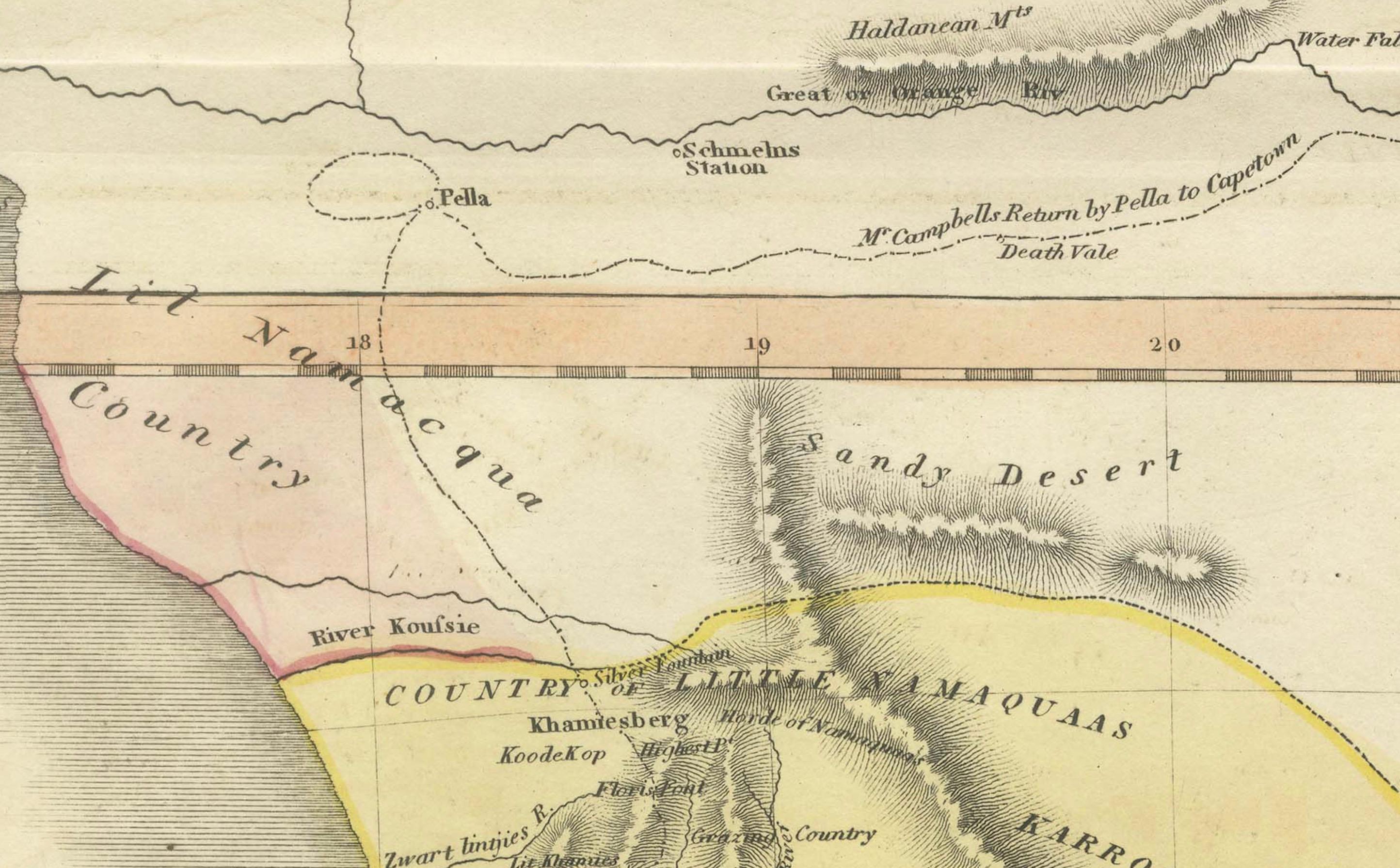 North & South Africa – Elegant Double Map, Hand-Colored, c.1825