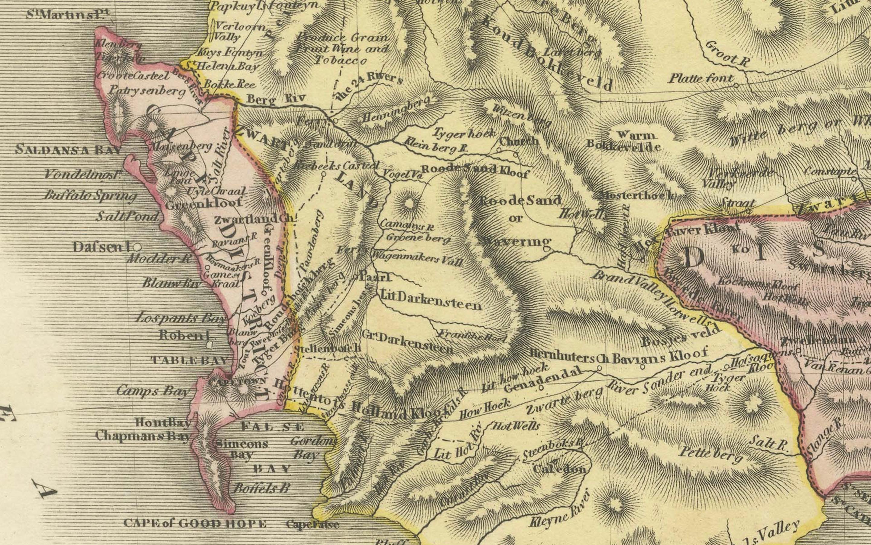 North & South Africa – Elegant Double Map, Hand-Colored, c.1825