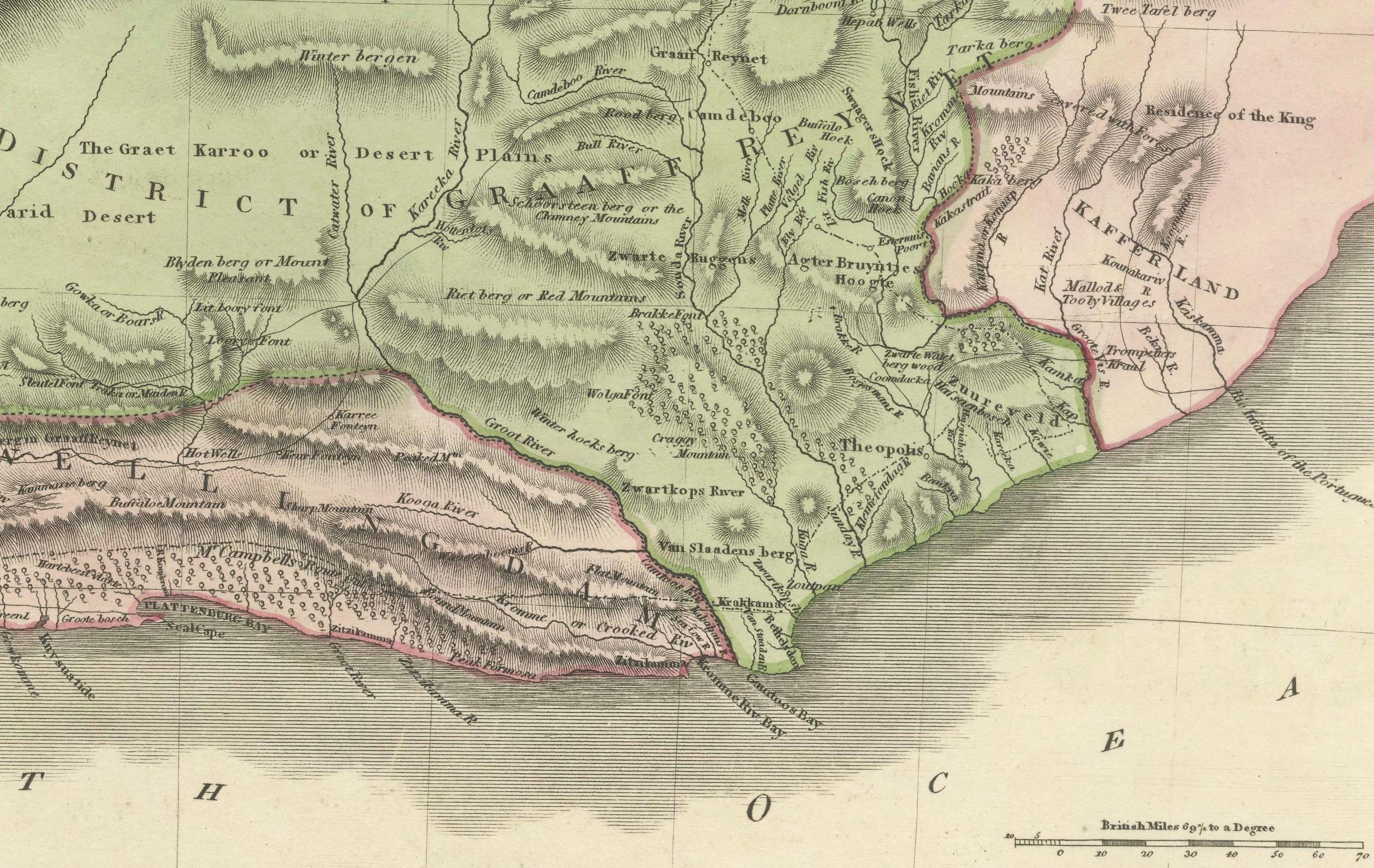 North & South Africa – Elegant Double Map, Hand-Colored, c.1825