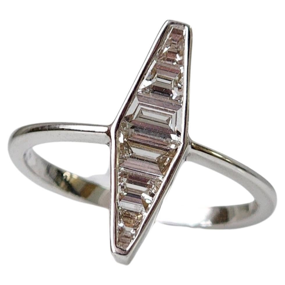 North South Ring Featuring Trapezoid Set For Sale