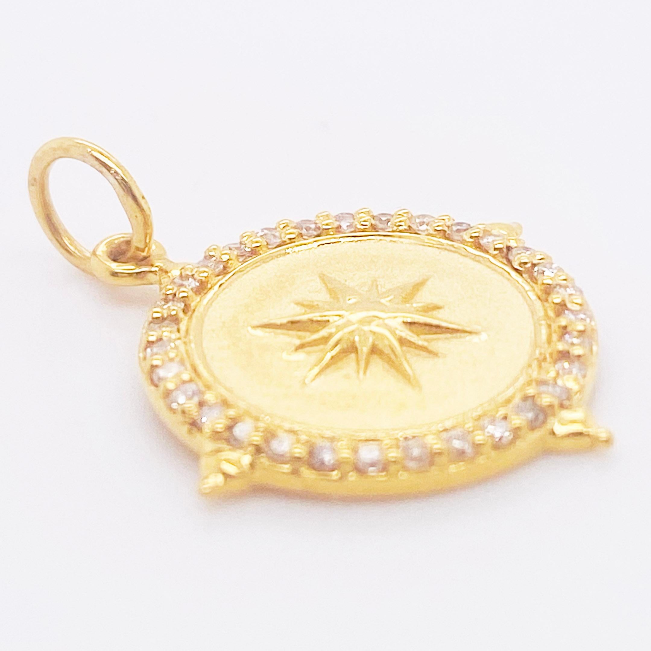 The details for this gorgeous charm are listed below:
Metal Quality: 14K Yellow Gold
Charm Type: North Star Pendant
Charm Measurements: 17 Millimeters x 18 Millimeters
Diamond Number: 31
Diamond Shape: Round Brilliant
Diamond Clarity: VS2