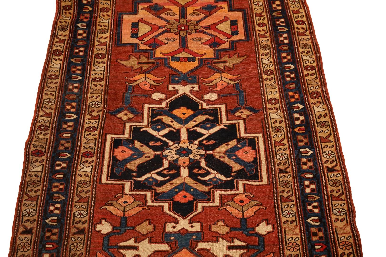 Wool North-West Persian Antique Runner - 4'0