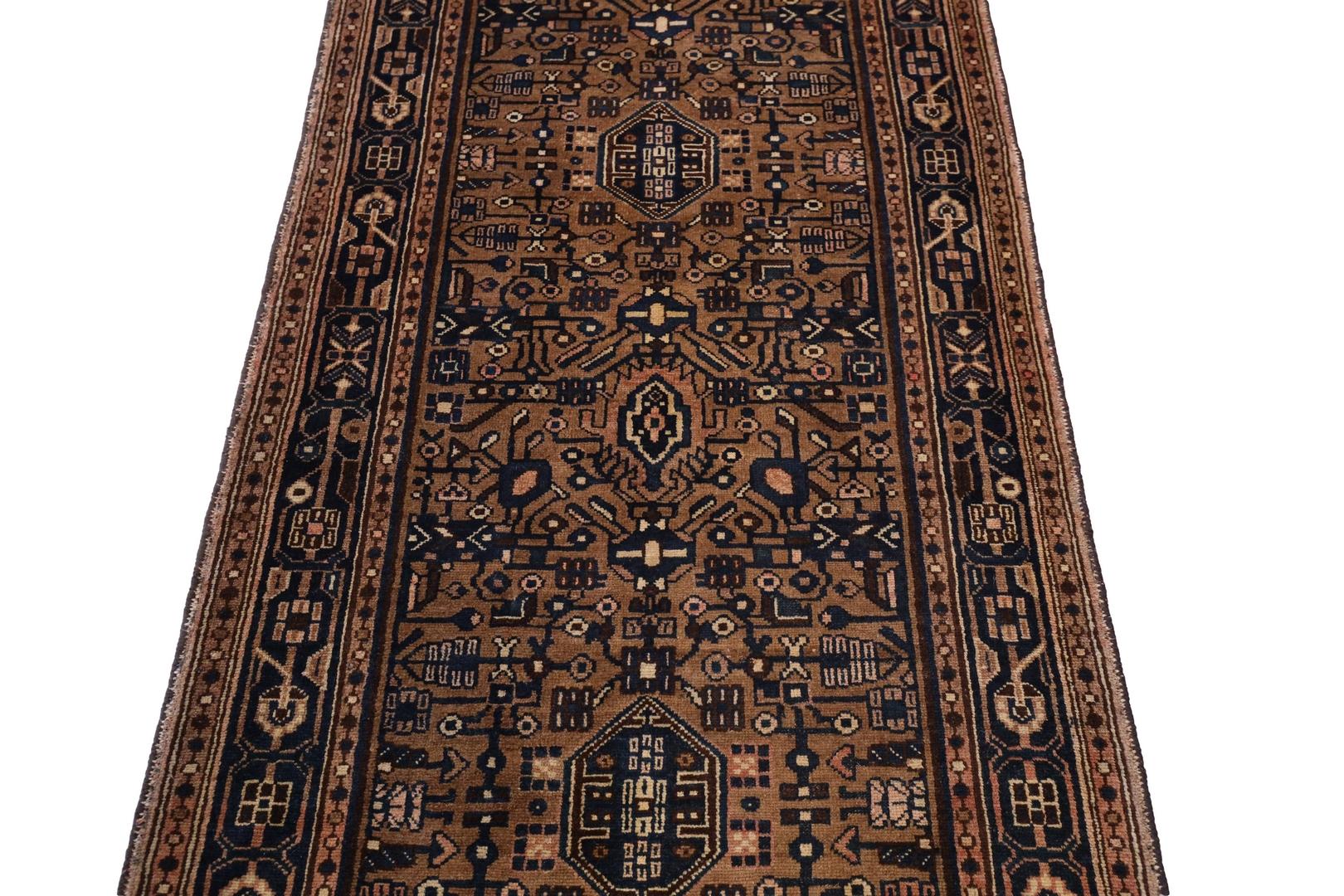 Hand-Knotted North-West Persian runner - 3'6