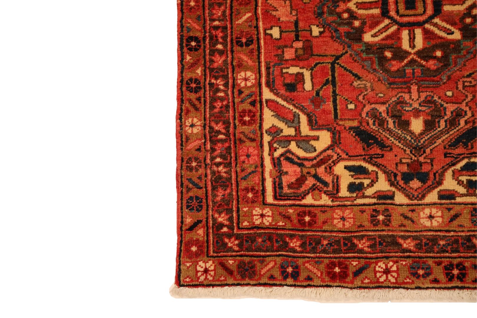 Presenting our captivating Northwest Persian Runner, a true testament to artistry and heritage. This exquisite piece showcases a ruby-red background that commands attention, providing a bold and inviting focal point for any space.

As you trace the