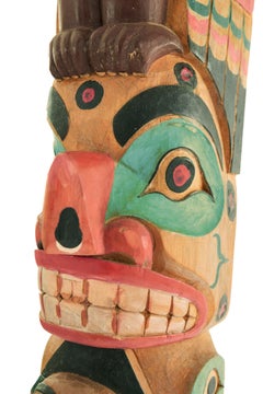 North Western-Style Carved TOTEM Pole