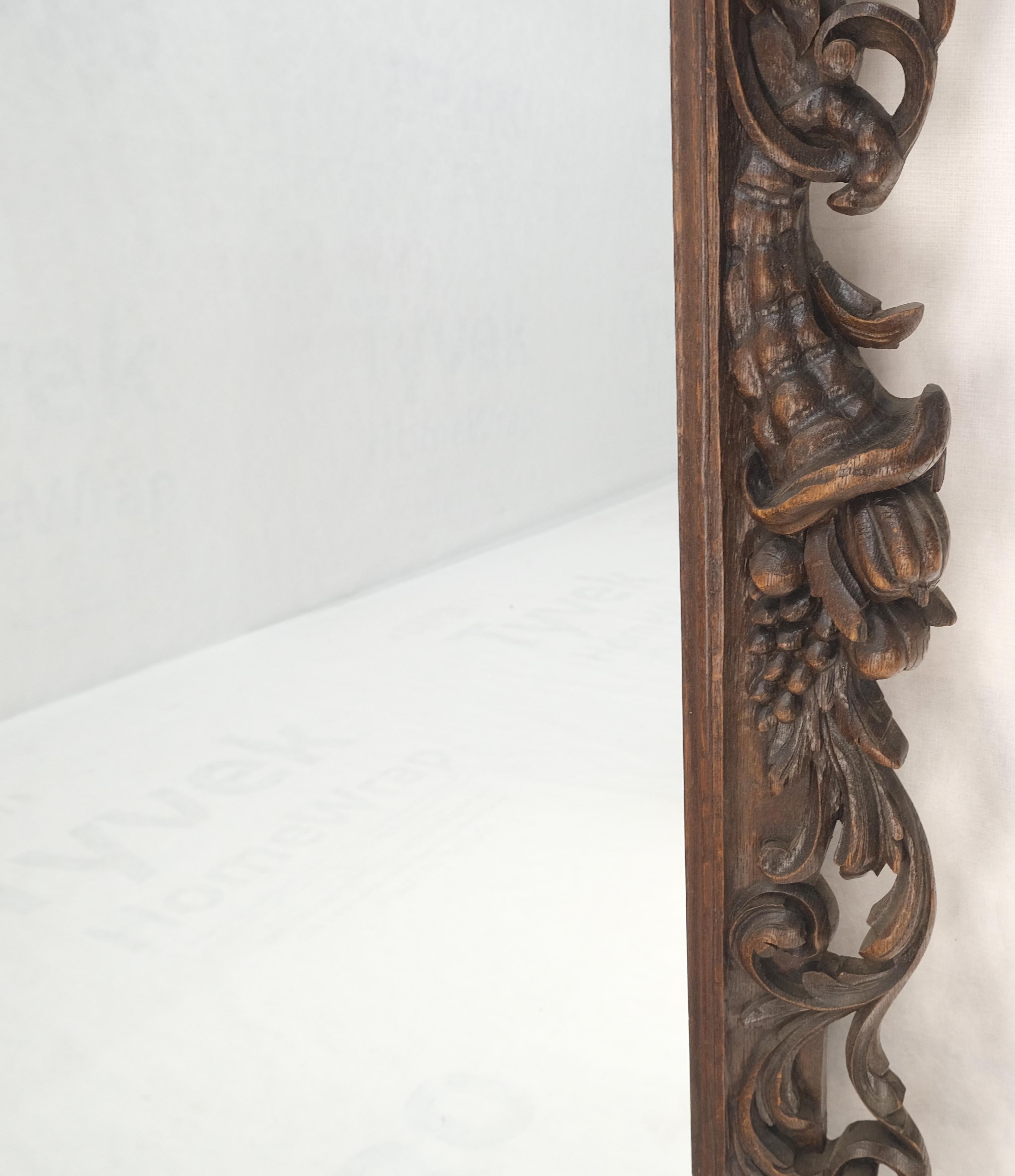 North Winds Standing 8 Feet Tall Heavily Carved Oak Floor Wall Mirror Clean! For Sale 5