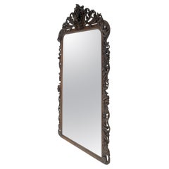 North Winds Standing 8 Feet Tall Heavily Carving Oak Floor Wall Mirror Clean !