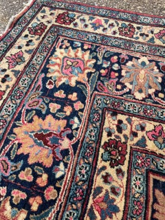 Northeast Antique Blooming Jewel Flora Rug, c. 1940's