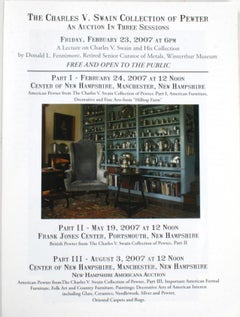 Northeast Auctions, The Charles V. Swain Collection of Pewter