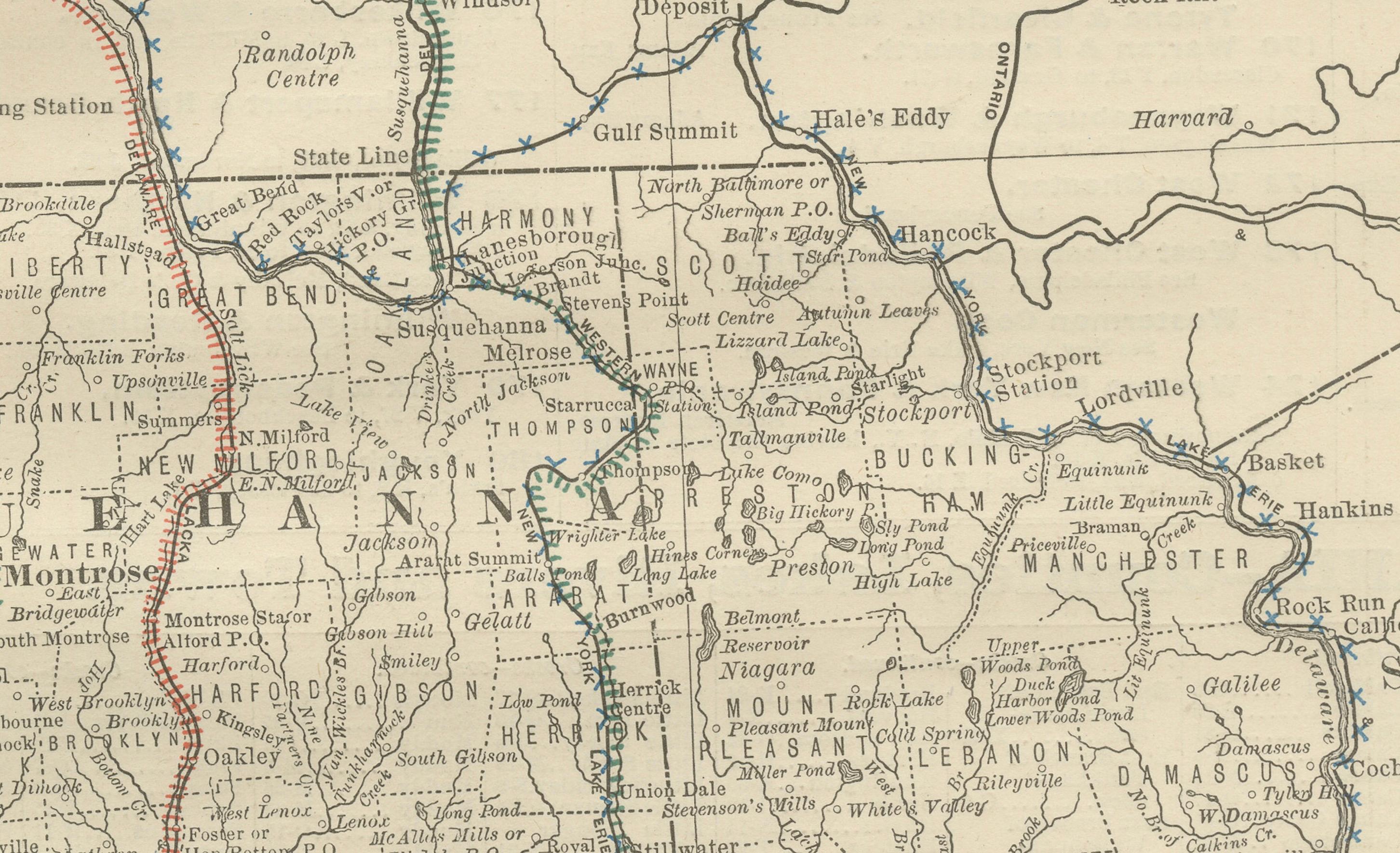 Carte ancienne du nord-est de la Pennsylvanie - Rand McNally, vers 1888

Cette carte ancienne du nord-est de la Pennsylvanie a été publiée par Rand, McNally & Co. vers 1888. Tiré de l'un de leurs atlas de la fin du XIXe siècle qui fait autorité, il
