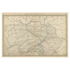 Northeastern Pennsylvania Antique Map c.1888 – Keystone State Cities & Counties